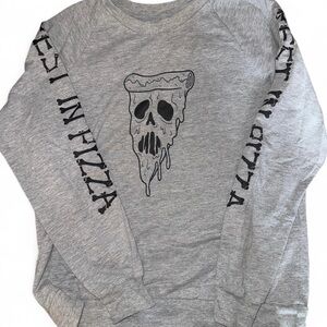 Freeze Gray Skull Pizza Sweatshirt